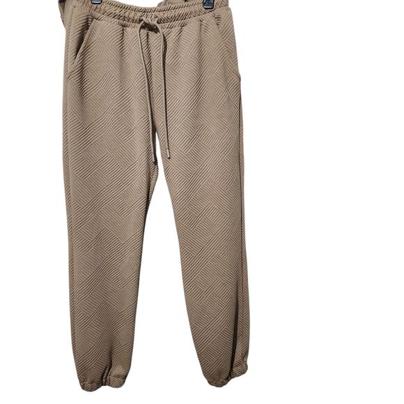 See and be Seen Women Top And Pants Size Large Light Brown Elastic Waist Pockets - Picture 4 of 15